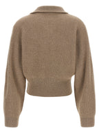 Brauner Kaschmir-Strickjacke