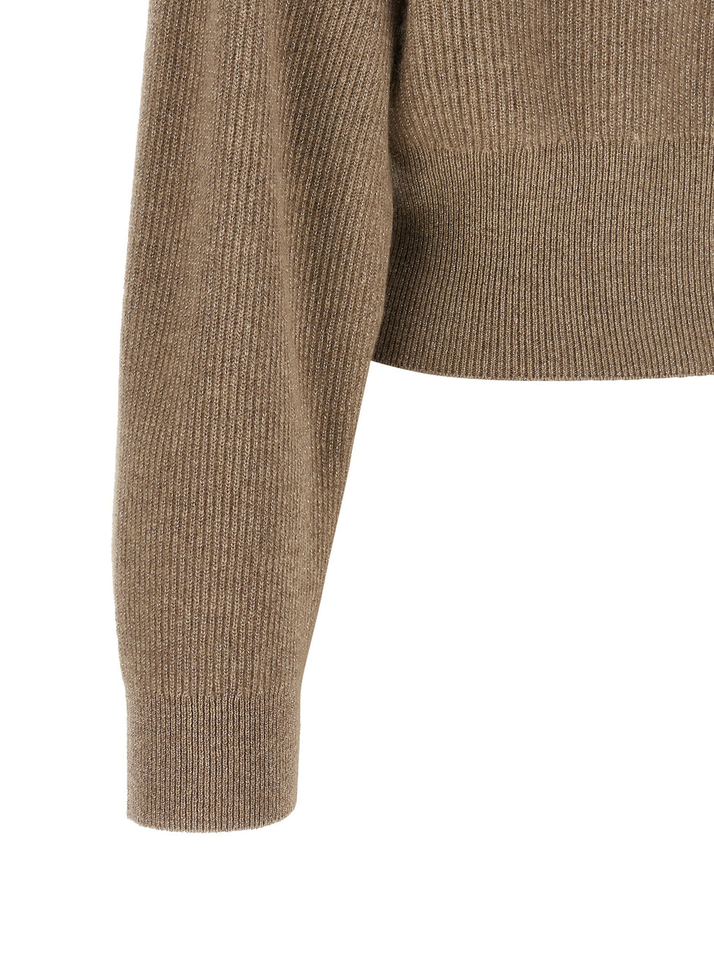 Brauner Kaschmir-Strickjacke