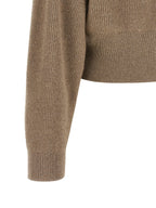 Brauner Kaschmir-Strickjacke