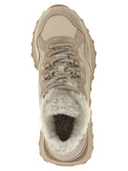 Beige Kalbsleder Sneaker
