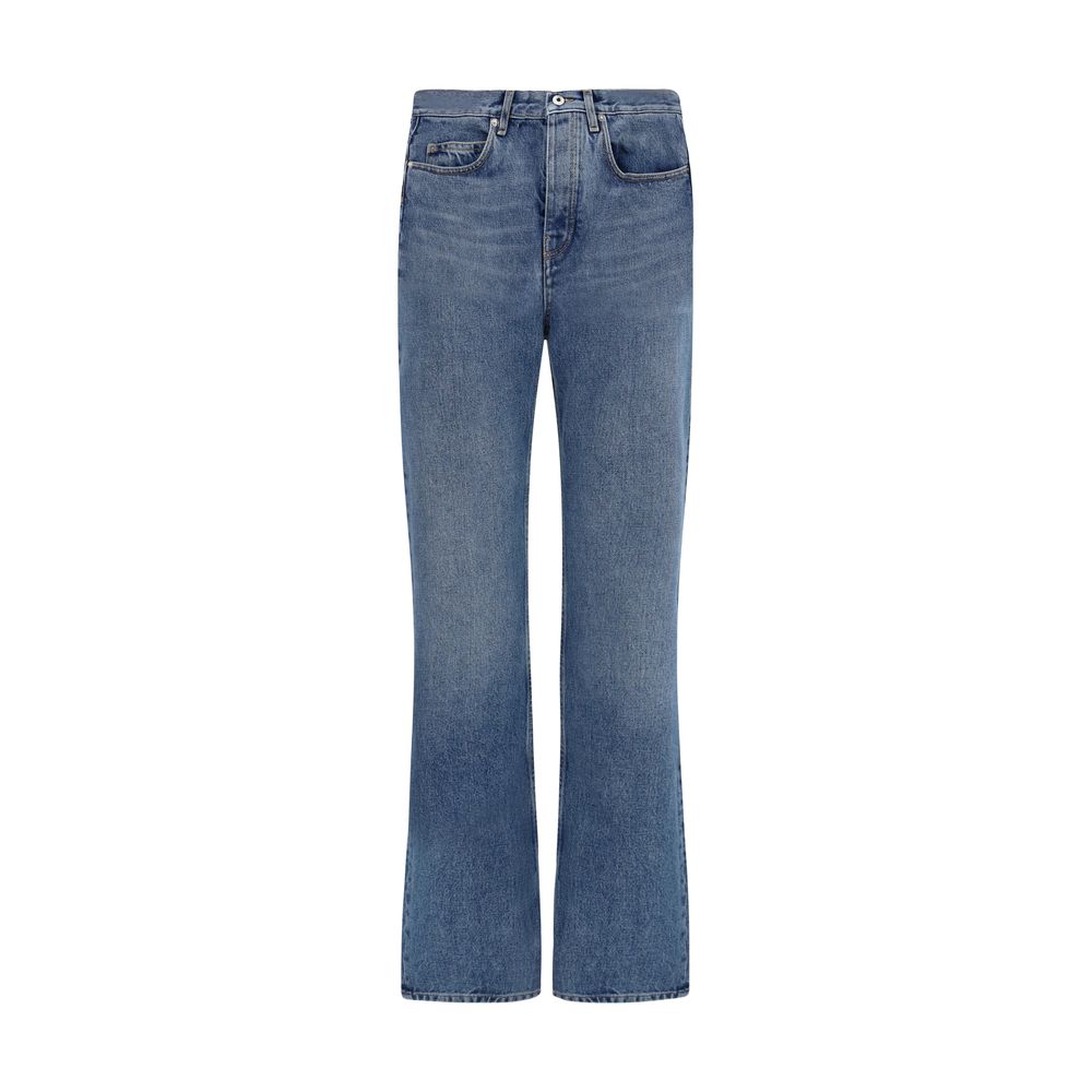 Blaue Jeans aus Baumwolle im geraden Schnitt