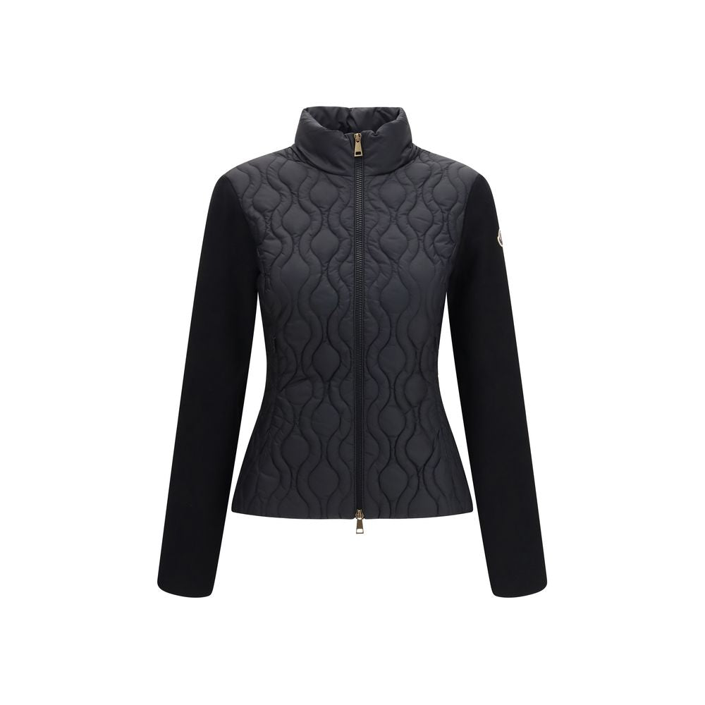 Schwarze Baumwoll-Shell-Jacke