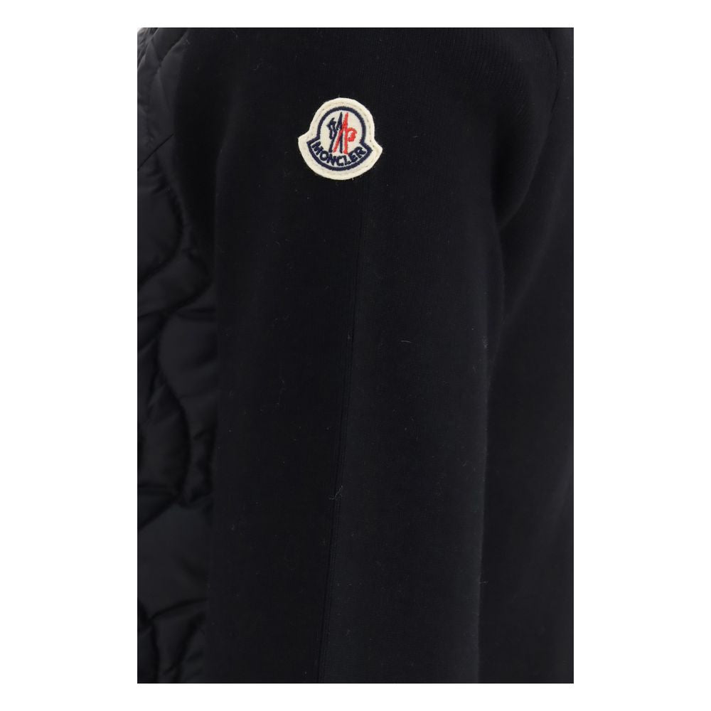 Schwarze Baumwoll-Shell-Jacke