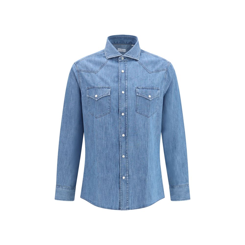 Blaues Denim-Hemd