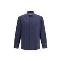 Blaues Baumwollhemd Brunello Cucinelli