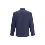 Blaues Baumwollhemd Brunello Cucinelli