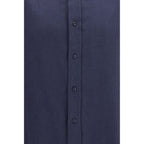 Blaues Baumwollhemd Brunello Cucinelli