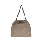 Beige Polyester Shoulder Bag