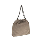 Beige Polyester Shoulder Bag
