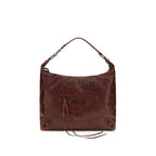 Schultertasche aus bordeauxrotem Lammleder Ovis Aries Aries
