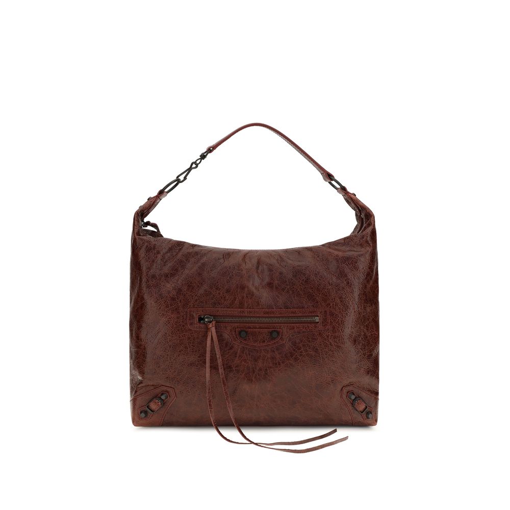 Schultertasche aus bordeauxrotem Lammleder Ovis Aries Aries
