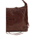 Schultertasche aus bordeauxrotem Lammleder Ovis Aries Aries