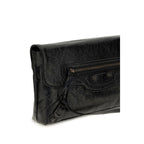 Schwarze Kalbsleder Bos Taurus Clutch Bag