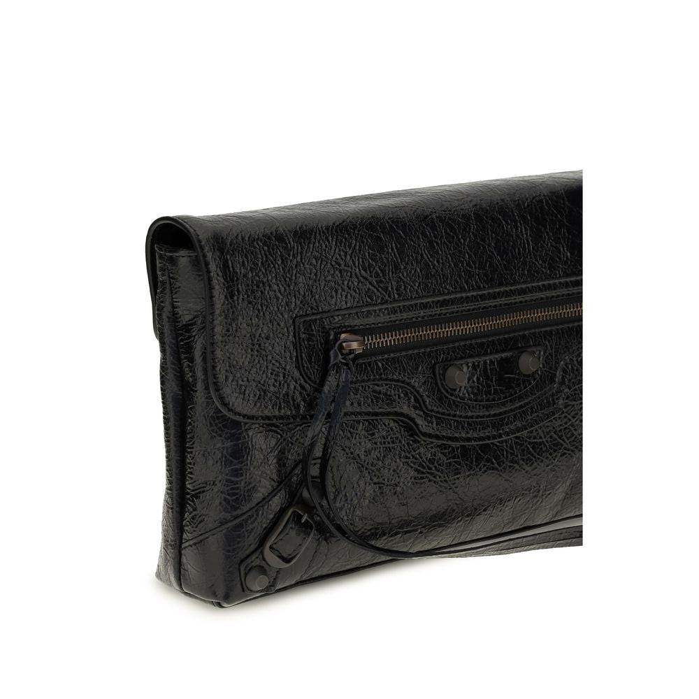 Schwarze Kalbsleder Bos Taurus Clutch Bag