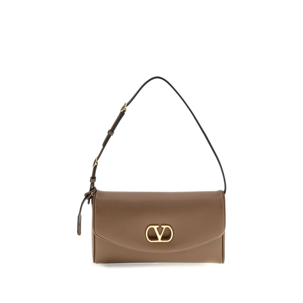 Braune Kalbsleder Bos Taurus Schultertasche