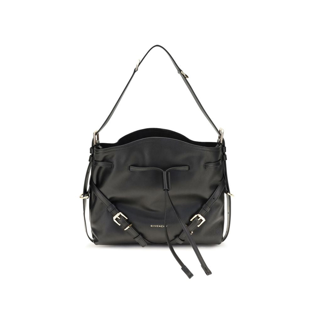 Schwarze Kalbsleder Bos Taurus Bucket Bag