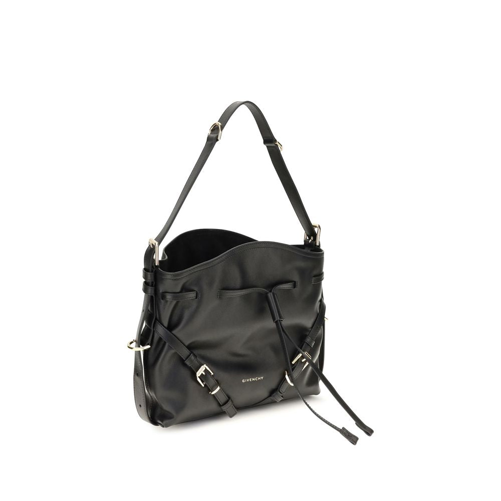 Schwarze Kalbsleder Bos Taurus Bucket Bag