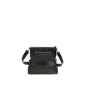 Schwarze Schultertasche aus Leder