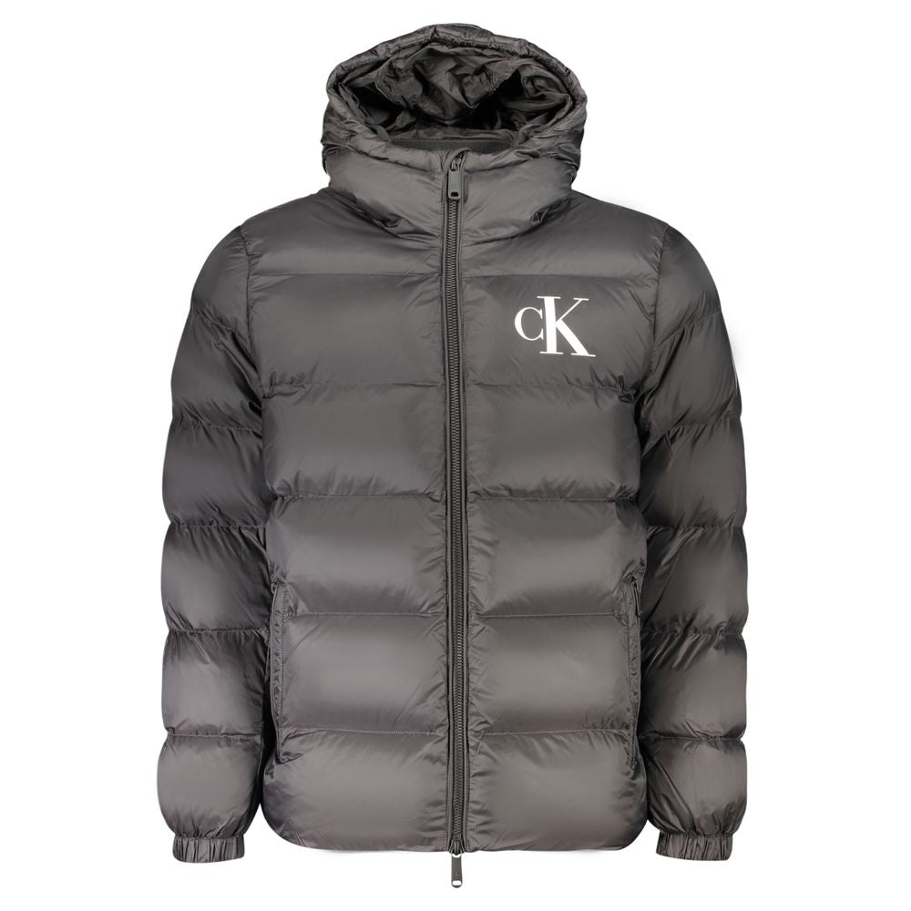 Schwarze Nylon Herrenjacke