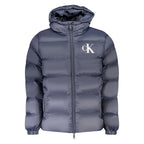 Blaue Herrenjacke aus Nylon