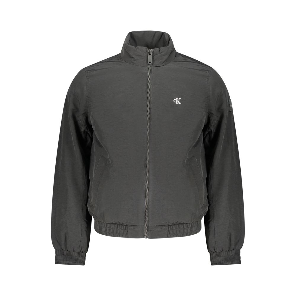 Schwarze Polyamid-Herrenjacke