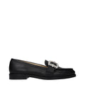 Schwarze Leder Loafer zum Hineinschlüpfen