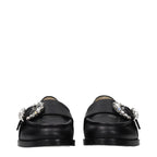 Schwarze Leder Loafer zum Hineinschlüpfen