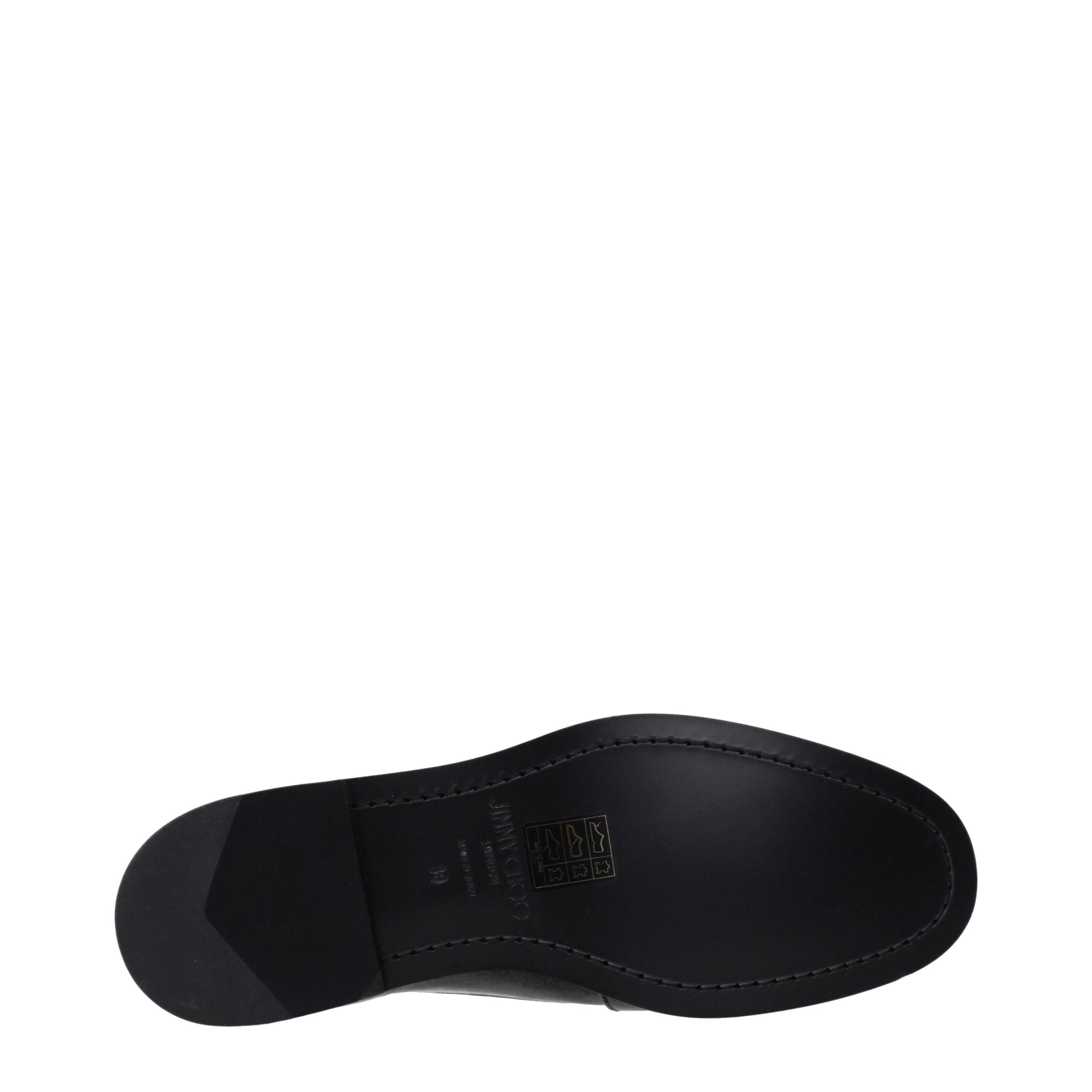 Schwarze Leder Loafer zum Hineinschlüpfen