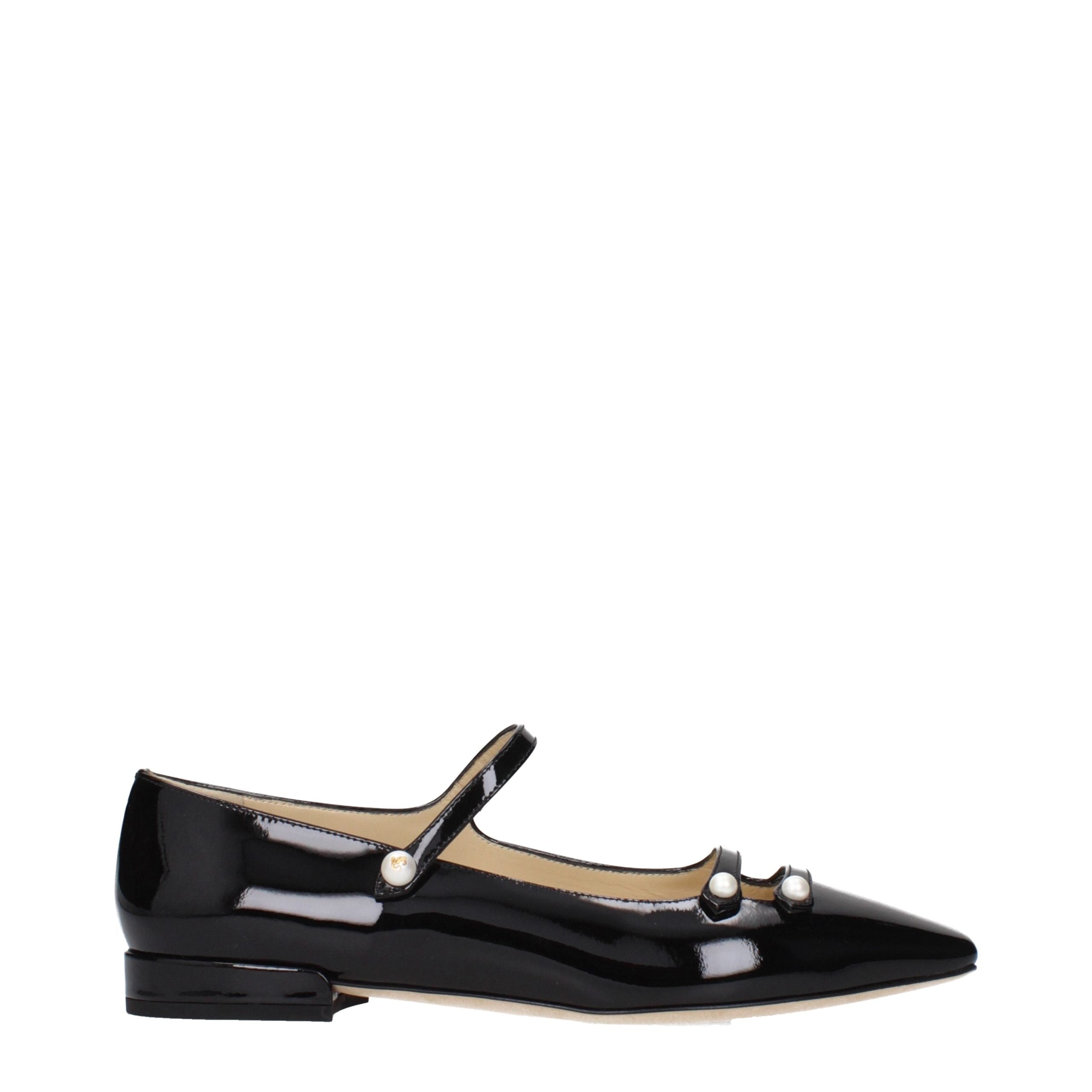 Schwarze Ballerinas aus Leder