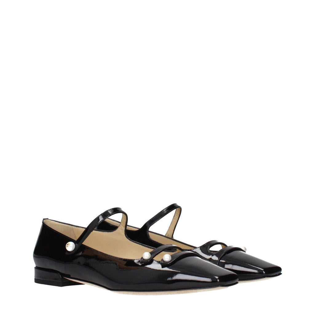 Schwarze Ballerinas aus Leder