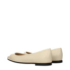 Beige Leder Ballerinas