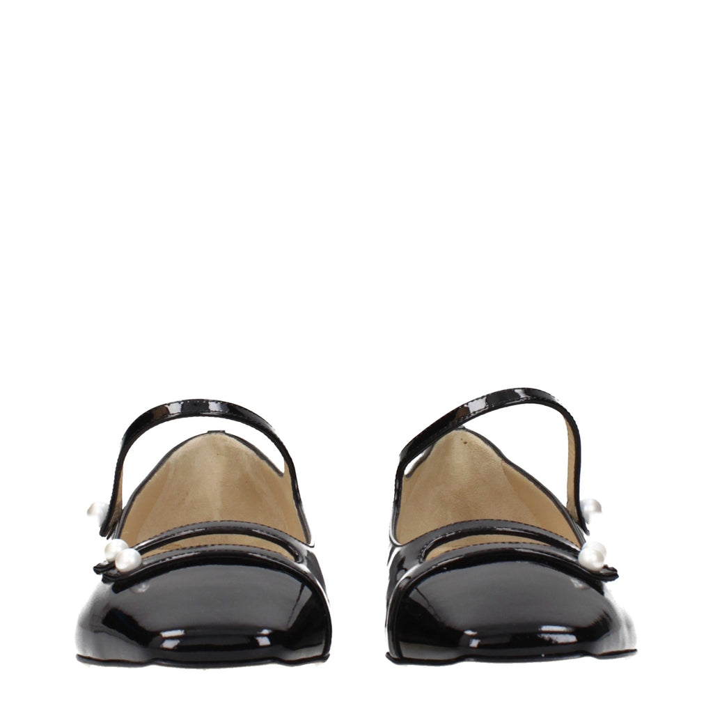 Schwarze Ballerinas aus Leder