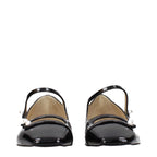Schwarze Ballerinas aus Leder