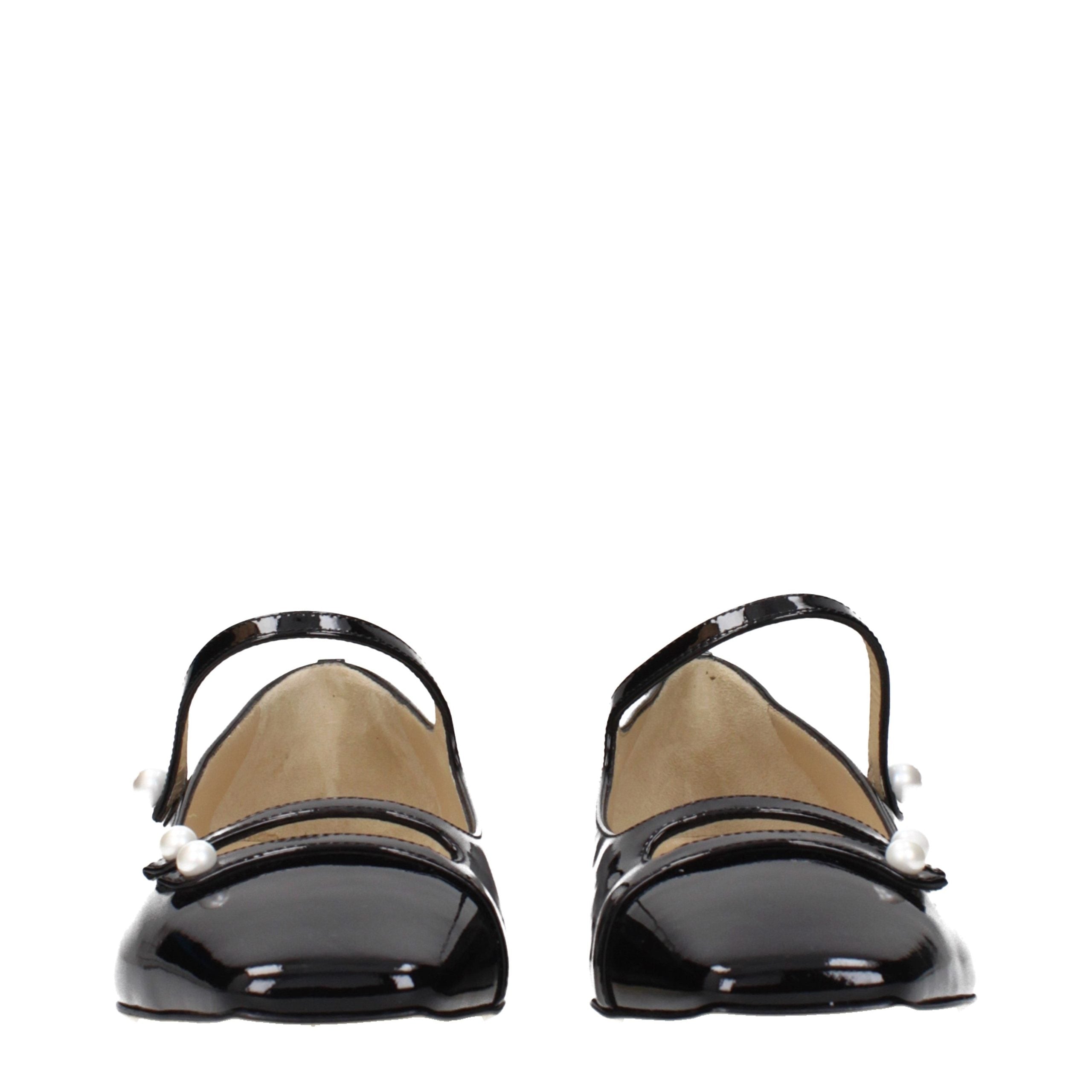 Schwarze Ballerinas aus Leder