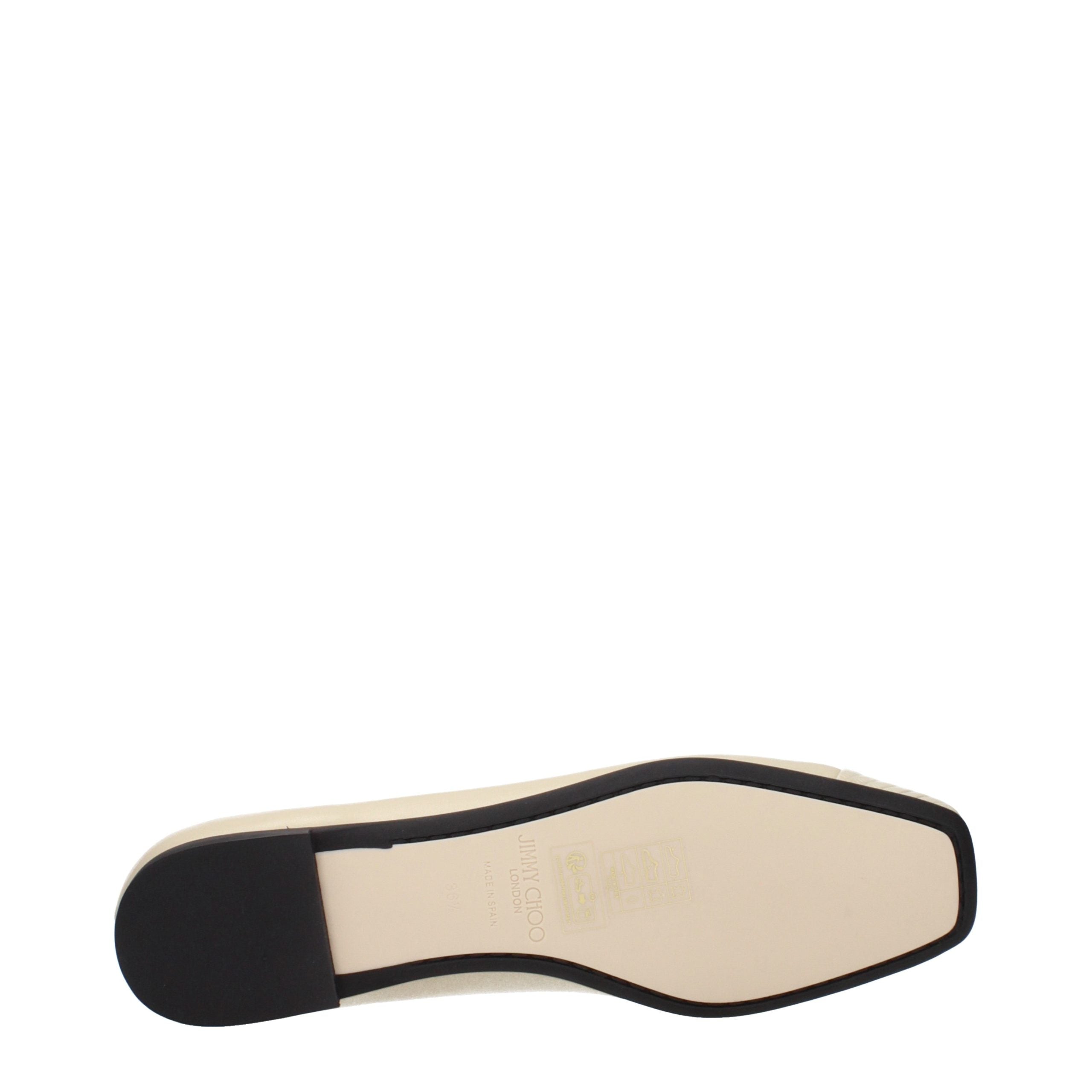 Beige Leder Ballerinas