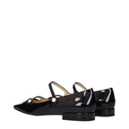 Schwarze Ballerinas aus Leder