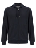 Blauer Kaschmir-Pullover