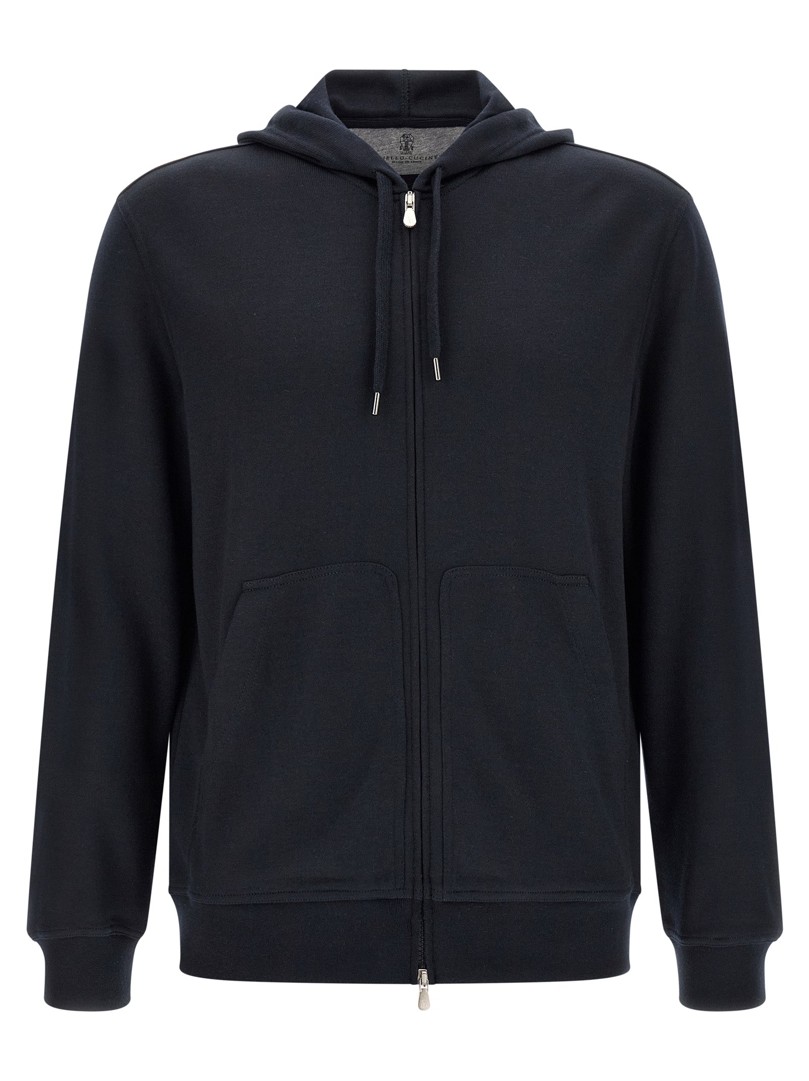 Blauer Kaschmir-Pullover
