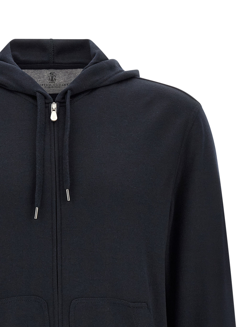 Blauer Kaschmir-Pullover