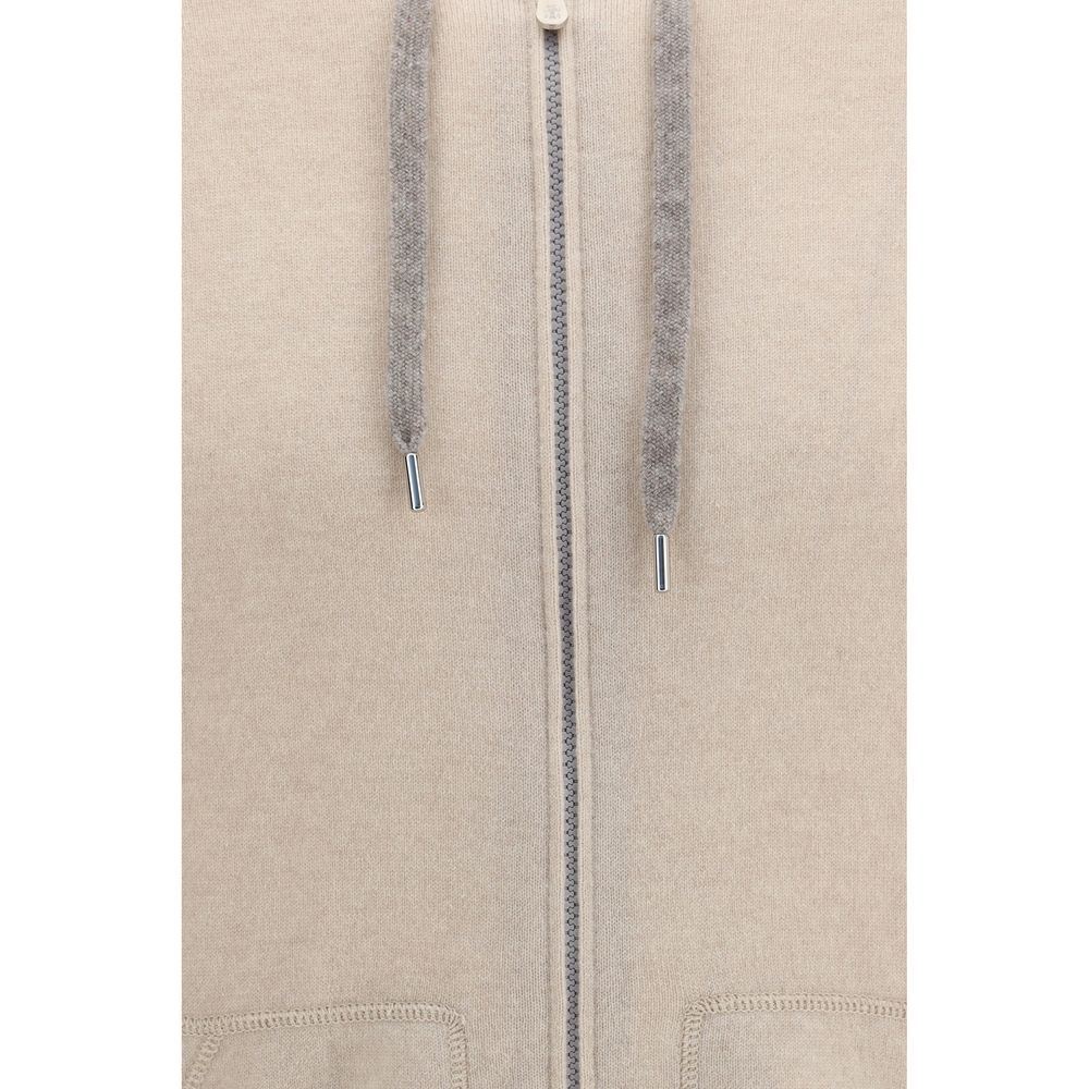 Beige Kaschmir-Sweatshirt