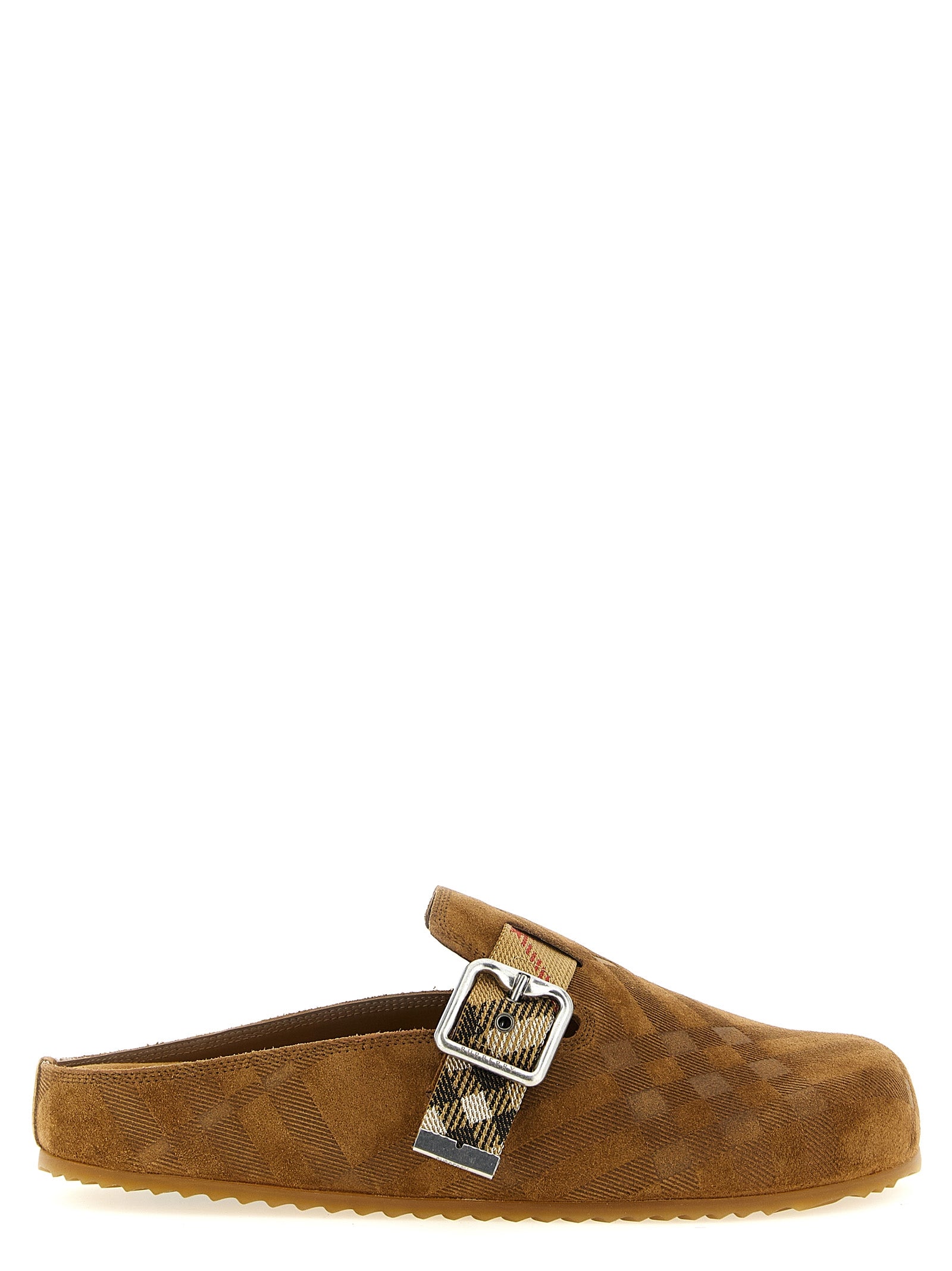 Braune Leder-Clogs
