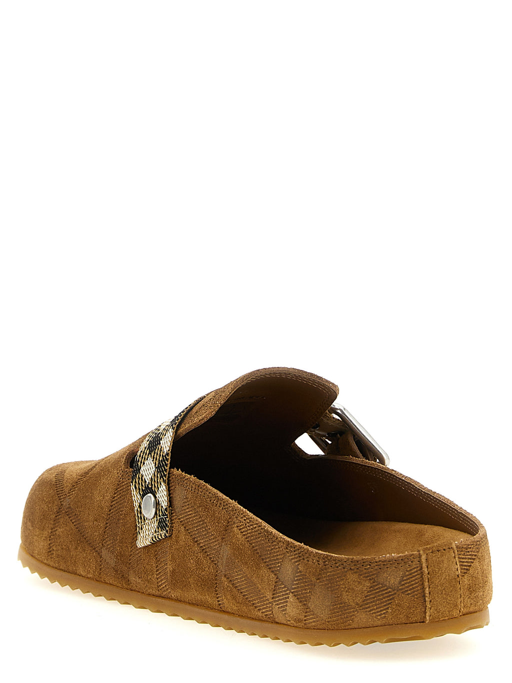 Braune Leder-Clogs