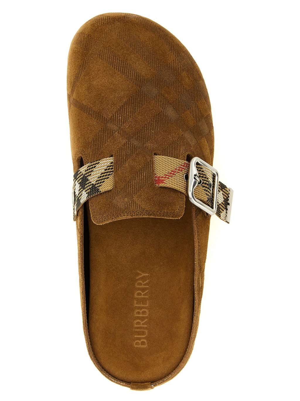 Braune Leder-Clogs