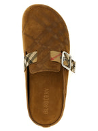 Braune Leder-Clogs