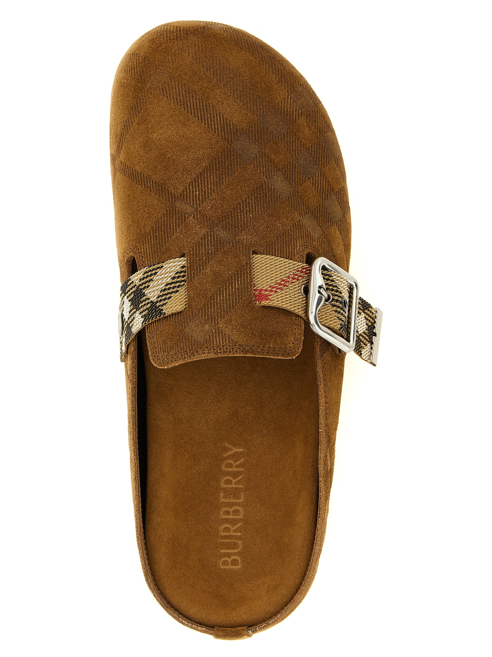 Braune Leder-Clogs
