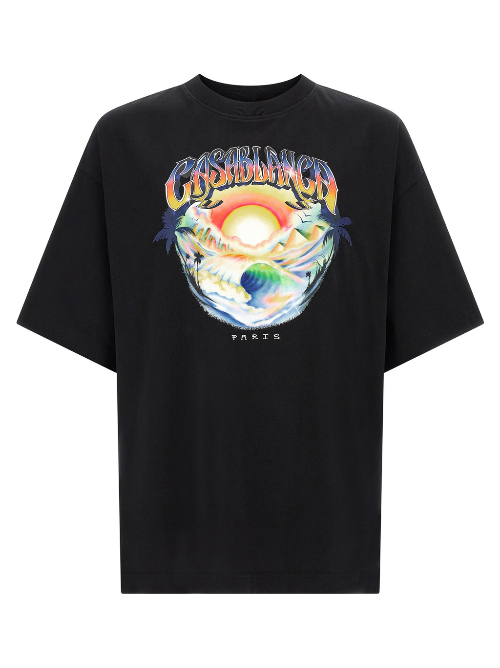 Schwarzes Bio-Baumwoll-T-Shirt