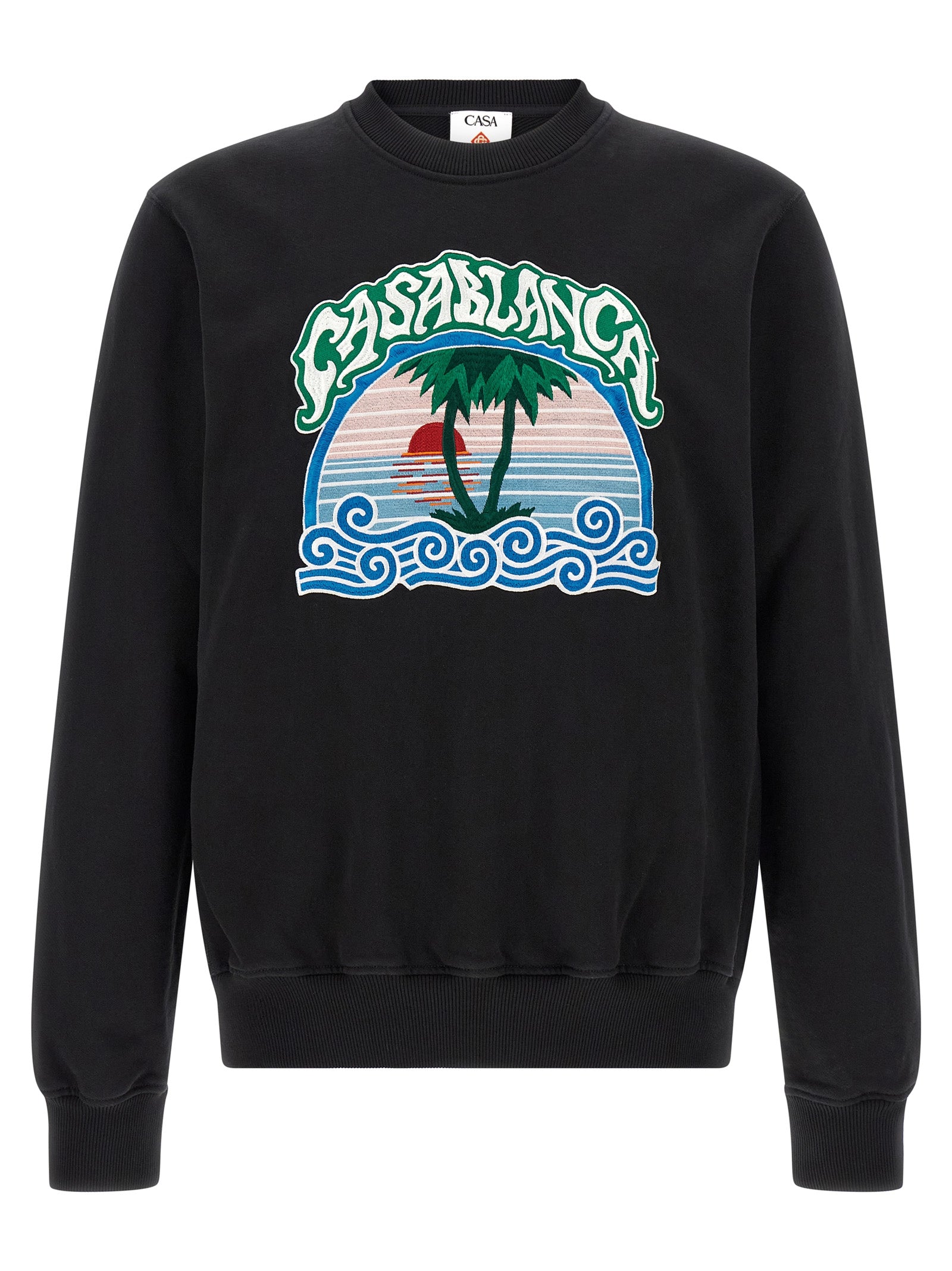 Schwarzer Bio-Baumwoll-Sweater