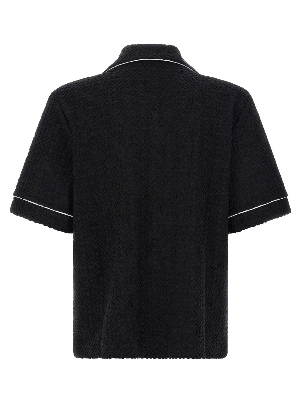 Schwarzes Baumwollhemd mit Muster