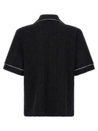 Schwarzes Baumwollhemd mit Muster
