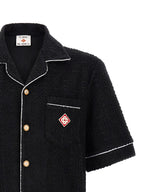 Schwarzes Baumwollhemd mit Muster
